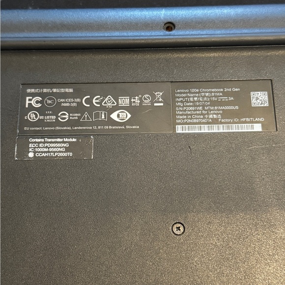 Lenovo 100e Chromebook 2nd Gen - Black - Picture 7 of 8